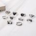 Animal Ring Sweet Street Style Number 8 Lucky Spades A Playing Card Set Of 10 Rings_ipsvogv.com