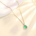 Light Luxury French Circular Necklace Women, Niche Design, Emerald Pendant, Collarbone Chain For Women_ipsvogv.com