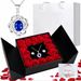 Women’s Jewelry Set Fashion hot selling sapphire full diamond necklace fashion flower pendant Valentine's Day gift_ipsvogv.com