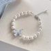 Blue Crystal Butterfly For Women, Light Luxury, Niche Design, Exquisite Pearl, Summer 2024 New High-end Feel Bracelet_ipsvogv.com