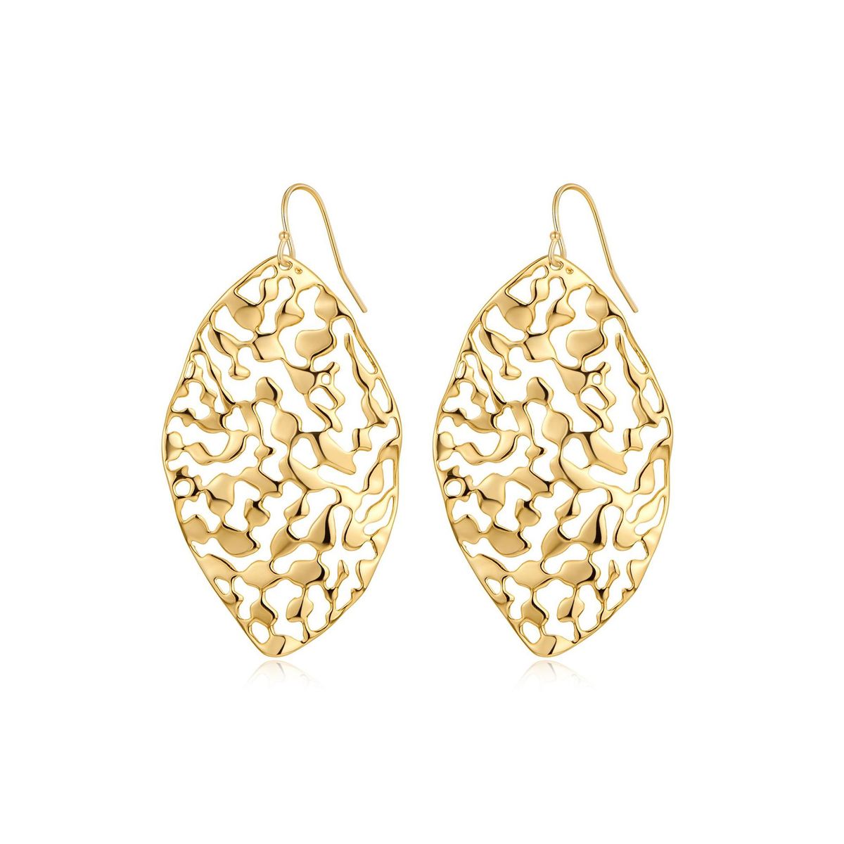 New Style Cold Style Hollow Leaf Earrings Exaggerated Atmosphere High End Ear Hooks Niche Temperament Design Earrings For Women_ipsvogv.com