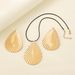 Exaggerated Banana Leaf Water Drop Earrings Necklace suit Women Creative Personality Jewelry suit Three-piece Set Jewelry_ipsvogv.com