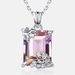 new Atmospheric Light Luxury Amethyst Pendant Female S925 Silver Inlaid Two Color Gemstone Necklace Fashion Customization_ipsvogv.com