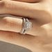Sanjie Couple's Wedding Ring Ins, Alloy Inlaid Square Zircon Bracelet_ipsvogv.com