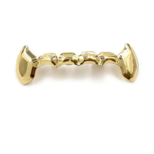YOUNGX Hip Hop Glossy Tooth Caps Fangs Gold Sier Black Color Bottom Teeth Grillz Braces For Women Men Jewelry Dental_ipsvogv.com