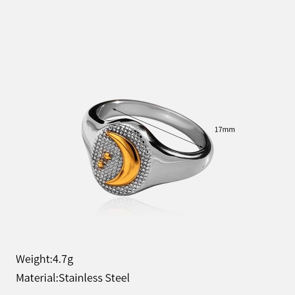Women’s Jewelry Set Fashion Simple Electroplating Gold Stainless Steel Closed Ring_ipsvogv.com
