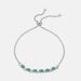 New Light Luxury Fashion Cultivated Emerald Bracelet S925 Silver Inlaid Cultivated Colored Gemstone Adjustable Hand Jewelry All Match_ipsvogv.com