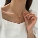 Women's Jewelry Luxury Small Square Colored Zirconium Necklace Rock Sugar Square Brick Fine Titanium Steel Plated K Real Gold Necklace Clavicle Chain_ipsvogv.com