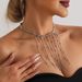 A Number Of Fashionable Tassel Collarbone Chains Ins Light Luxury High-end Mirror Glass Beaded Necklace_ipsvogv.com