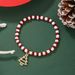 Christmas Bracelet Set Holiday Jewelry Snowman Santa Claus Bracelet Gift_ipsvogv.com