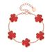 Women's Jewelry Ferris Wheel Original S925 Sterling Silver Jewelry Five Flower Clover Bracelet All Match High Grade Red Agate_ipsvogv.com