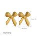 Unisex New Three Dimensional Ripple Bow Retro Earrings Copper Crossing Bow Sweet Ear Hook Light Luxury Temperament Earrings_ipsvogv.com