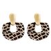 Fashion Leopard Print Large Circle Acrylic Resin For Women, Light Luxury High-end Silver Needle Earrings_ipsvogv.com