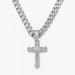Street hip hop cross Cuban chain American style full diamond cross with buckle Cuban chain_ipsvogv.com