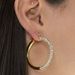 Hot Selling Fashionable Niche INS Retro Daily Titanium Steel Half Full Diamond Earrings_ipsvogv.com