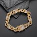Hip-Hop New Style Figure-8 Infinite Cuban Full Diamond Pig Nose Trendy Men's Coffee Bean Bracelet_ipsvogv.com