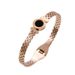 Hollow Out Number Roman Round Cake Black Shell Stainless For Women Love Titanium Steel Bracelet_ipsvogv.com