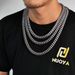 Spring Buckle Stainless Steel Cuban Chain Hip Hop Necklace Trendy Brand Men's Round Grinding Encryption Titanium Steel Necklace_ipsvogv.com