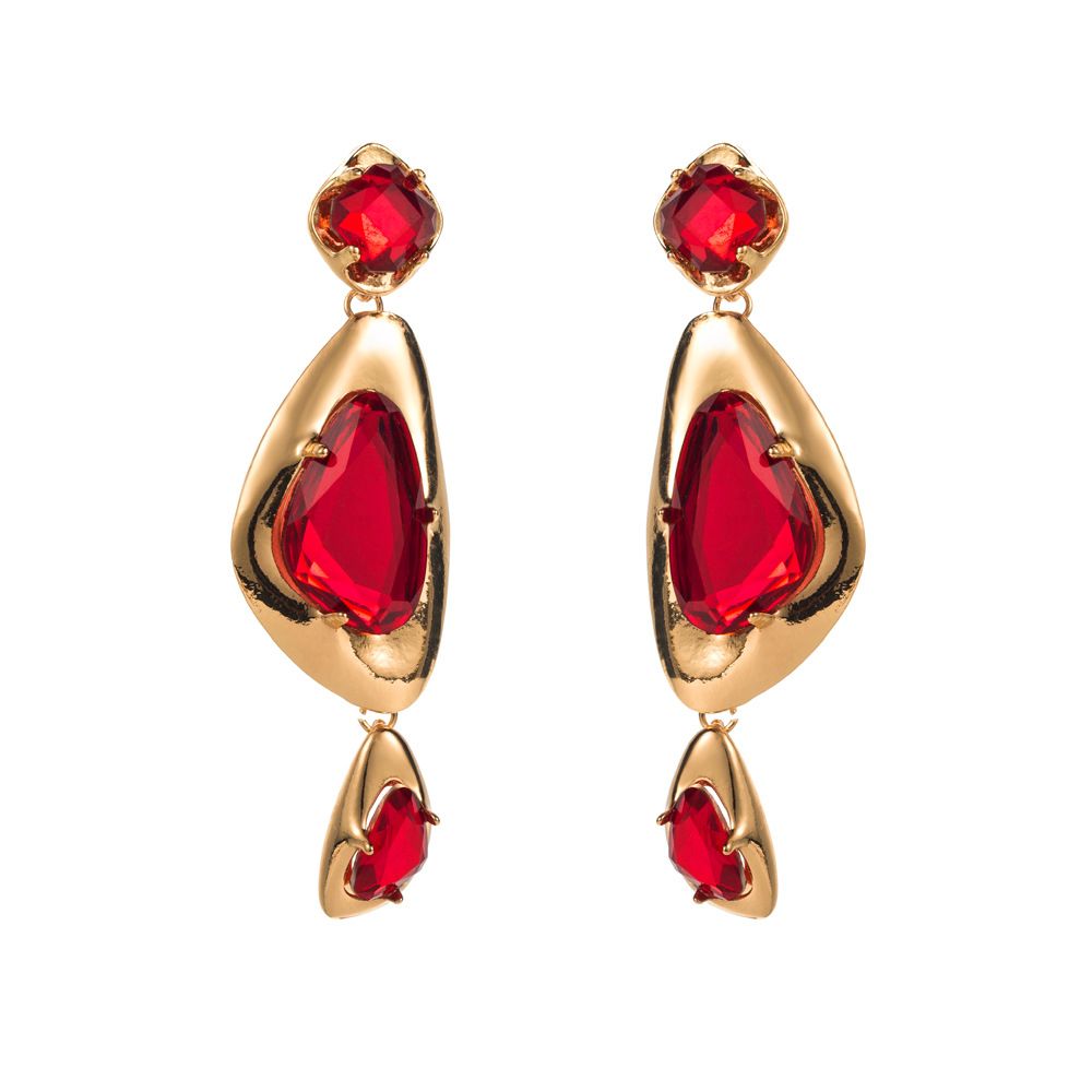 New Exaggerated Multi-layer Irregular Geometric With Feminine Temperament, Versatile And Trendy, Niche Earrings_ipsvogv.com