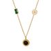 French Design Butterfly Bow Roman Round Brand Necklace For Women, Light Luxury And Versatile, Titanium Steel Plated Gold_ipsvogv.com