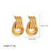Unisex Fashion Personality Niche Earrings Cold Style Double Ring Earrings High End Cross Double Ring Hoop Earrings_ipsvogv.com