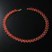 New hip-hop chain, red skull full diamond necklace, luxurious and fashionable rock sugar necklace_ipsvogv.com
