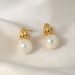 S925 silver pearl stud earrings female niche popular electroplated gold plated design sense earrings_ipsvogv.com