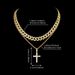 Full Diamond Cross Hip-Hop Necklace Unisex Clavicle Ins Style Cuban Chain High Rap Street Zircon Pendant_ipsvogv.com