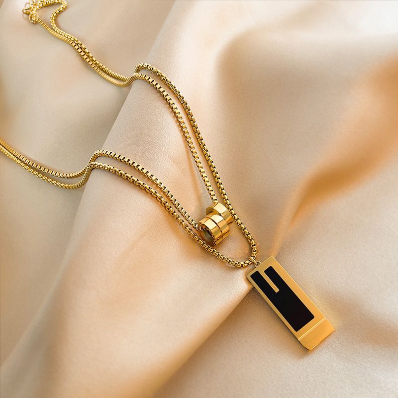 Design High-end Sweater Chain For 2023, New Trendy Autumn And Winter Accessory With A Double-layer Long Titanium Steel_ipsvogv.com
