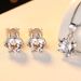 Classic Six Claw Platinum Necklace Female Simulation Diamond Simple Moissanite 1 Carat Pendant Clavicle Chain Earrings_ipsvogv.com