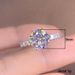 Platinum Plated Crystal Women's Jewelry Brilliant Star Wedding Diamond Ring_ipsvogv.com