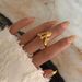 Spot Factory INS Electroplated Titanium Steel Irregular Shaped Liquid Open Ring_ipsvogv.com