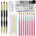 Multiple Nail Art Nail brush Design Tip Drawing Carving Dotting Nail Pen Builder Flat Liner Acrylic Gel Polish Manicure Tools_ipsvogv.com