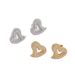 DIY Jewelry Accessories Alloy Inlaid Diamond Gold Studs Flat Head Pins With Heart Earring Backs_ipsvogv.com