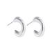 Stainless Steel White K Different Fading Love C Shaped Irregular Earrings For Ladies Personality Fashion_ipsvogv.com