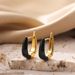 Women’s Jewelry Set Fashion Personality Color Copper Plated Oil Drop Series Geometric Oval Earrings Ear Buckles Fashionable Simple Creative Earrings_ipsvogv.com