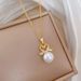 】 Mandarin 【 Duck Pearl Zircon Light Luxury Charm Gorgeous Full Diamond Necklace Women's Versatile Clavicle Titanium 【 】_ipsvogv.com