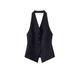 Women's Clothing Halter neck suit vest vest spring new top design niche temperament sleeveless waistcoat_ipsvogv.com
