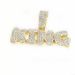 Rap Singer Same Letter KING Geometric Full Diamond Hip Hop Pendant Necklace_ipsvogv.com