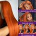 IAMVIP Transparent Wig For Women Ginger Orange 13x6 Wigs Bone Straight 13x4 Human Hair Lace Front Wi_ipsvogv.com