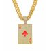 New Style Red Peach A Hip Hop Creative Personalized Poker Card Pendant_ipsvogv.com