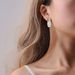 Fashionable and high end earrings for women, French style, fully inlaid with zircon lace, UU shaped earrings, versatile earrings, best selling_ipsvogv.com