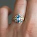 Korean Version Versatile And Simple Small Fragrant Style Ring Inlaid With Lake Blue Zircon Ring, New Accessory_ipsvogv.com