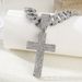 Popular Personality Cross Pendant With Alloy Dia Cuban Chain Religious Belief Hip Hop Necklace_ipsvogv.com