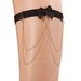 C0353 Nightclub Sexy Fashion Elastic Belt Bow Tassel Leg Chain Foot Ring Female_ipsvogv.com