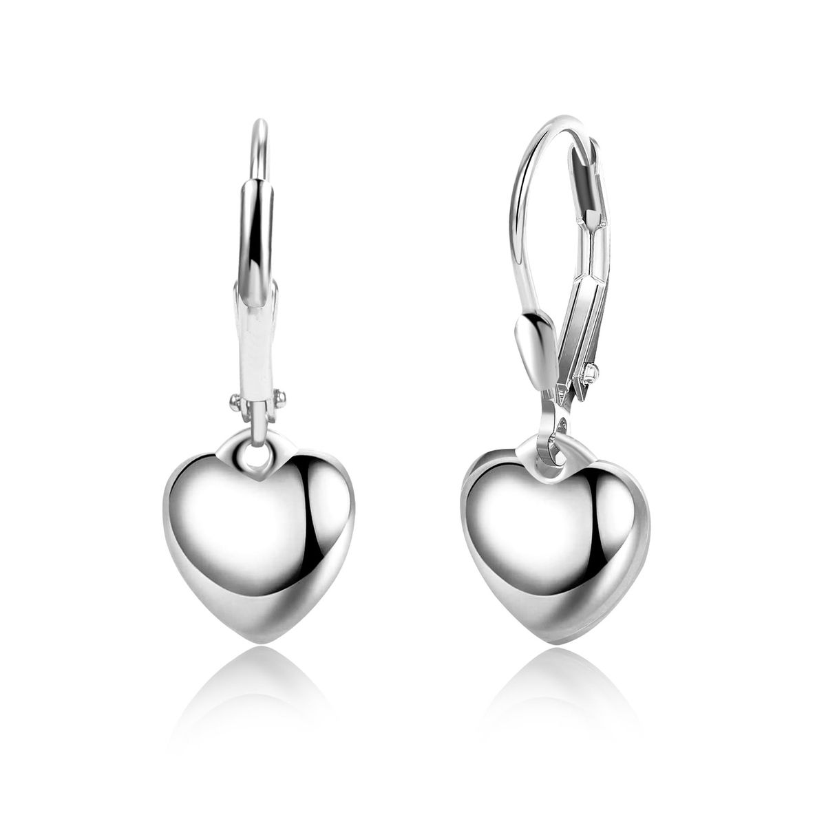 Unisex Brass Real Gold Electroplating Hot Sales Fashion Glossy Love Heart Pendant Cute Ladies Earrings_ipsvogv.com