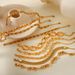 Women's Jewelry K Gold Plated Stainless Steel Bracelet INS Style Fashion Round Bead Chain Handmade Chain Jewelry_ipsvogv.com