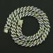 Accessories: Men's hip-hop set with colored diamonds, geometric square Cuban necklace_ipsvogv.com