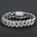 Unisex New 16mmT Square Mixed Inlaid Zircon Cuban Chain Personality Trendy Men's Hip Hop Bracelet Niche Fashion Accessories_ipsvogv.com