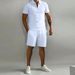 Men's Polo Casual Loose Short Sleeve Shorts Tracksuit_ipsvogv.com